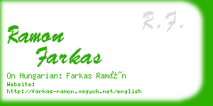 ramon farkas business card